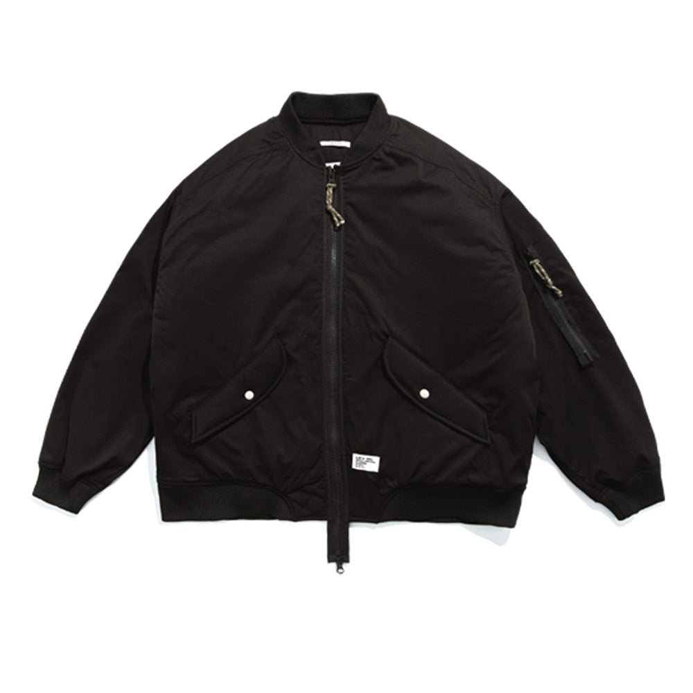 Style Zipper Stand Collar Tooling Casual Flight Suit Baseball Uniform