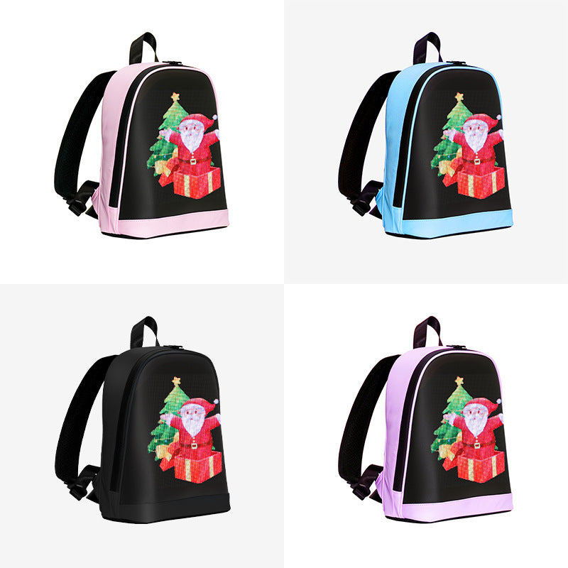 Waterproof Leisure Luminous LED Display Smart Backpack