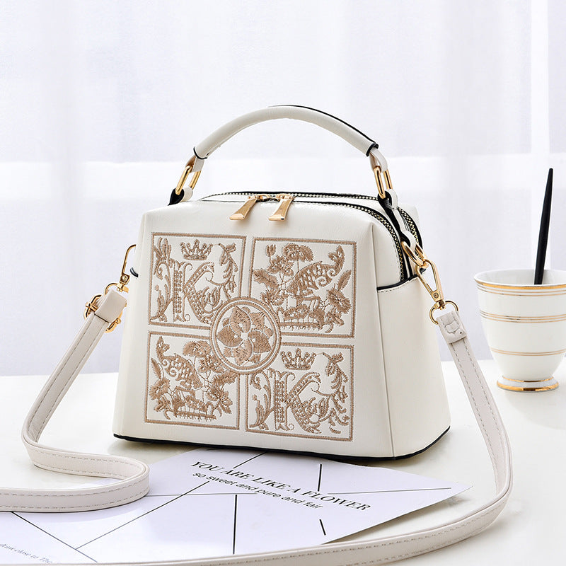 Dame Skuldertaske Crossbody Broderi