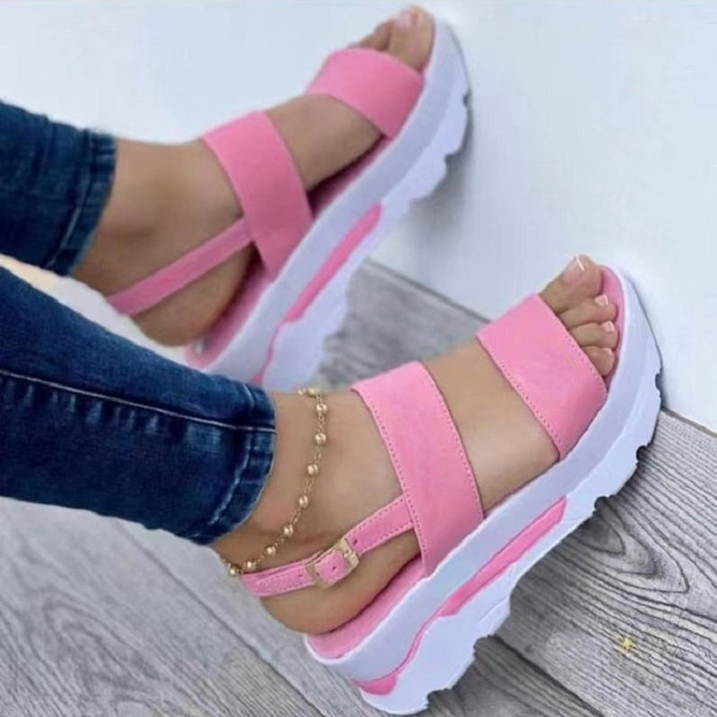Damesko Casual Spænde Plateau Sandaler Sommer Mode