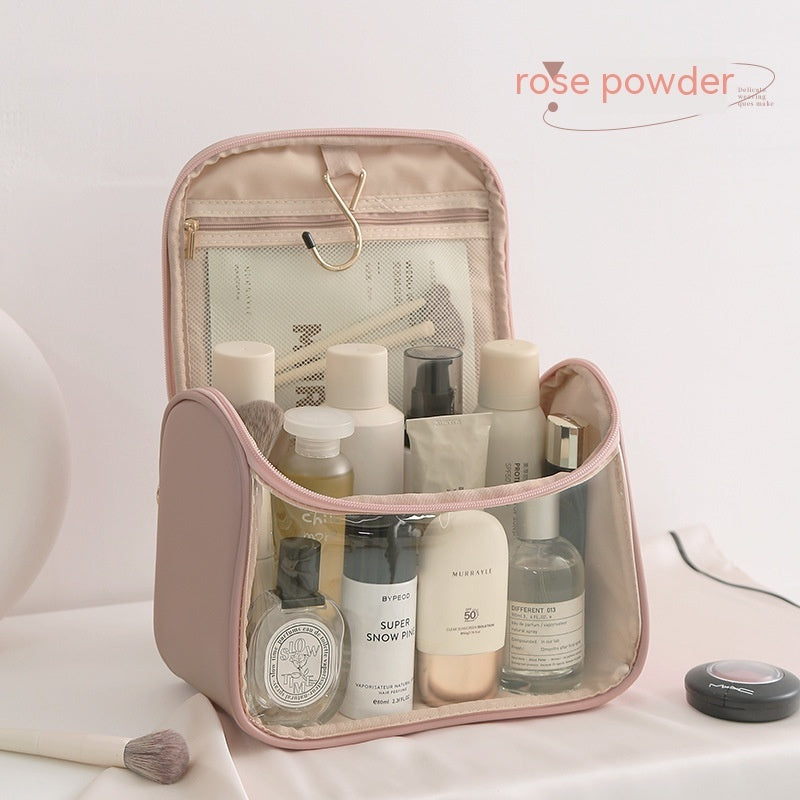 PVC Portable Makeup Transparent Bag Large Capacity Hanging Wash