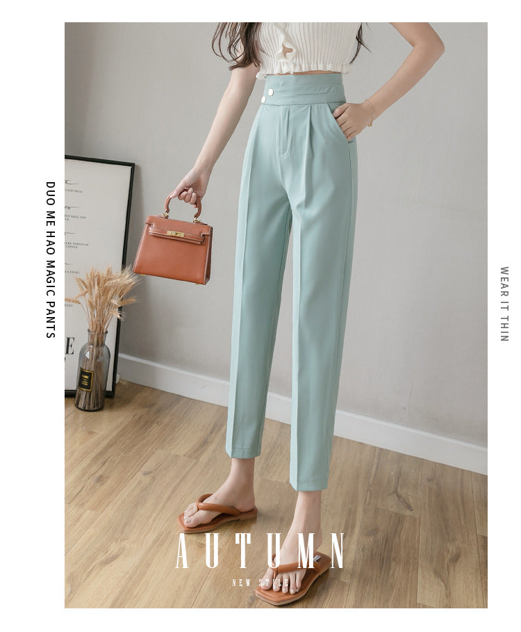 Small Feet Harem Pants Drape Straight-leg Pants