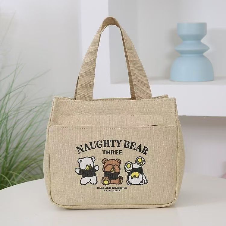 Canvas Handbag Carry Out Storage