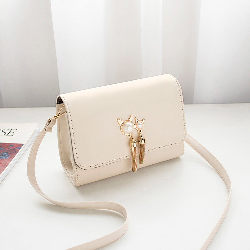 Ladies Personality Fringed One-Shoulder Small Square Bag Messenger Bag