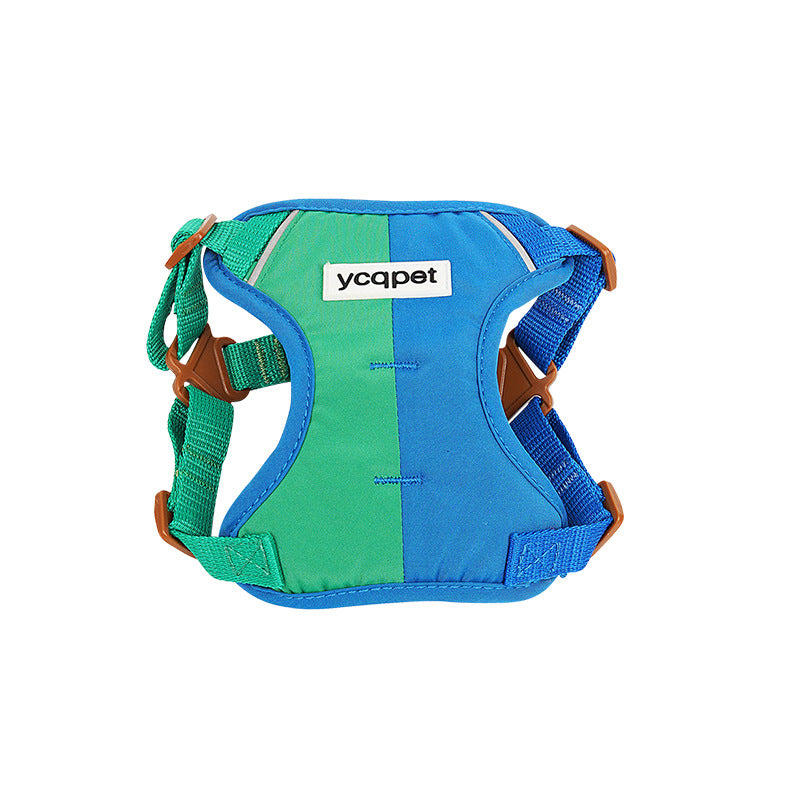 Cute Color Matching Dog Hand Holding Rope Reflective Chest Strap