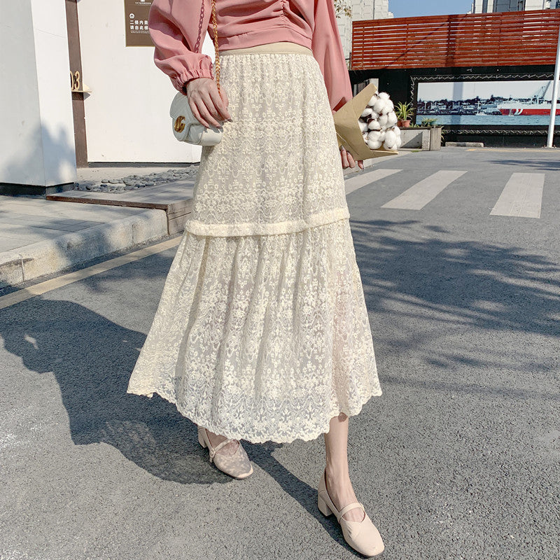 New Women's High Waist Slimming Midi Skirt