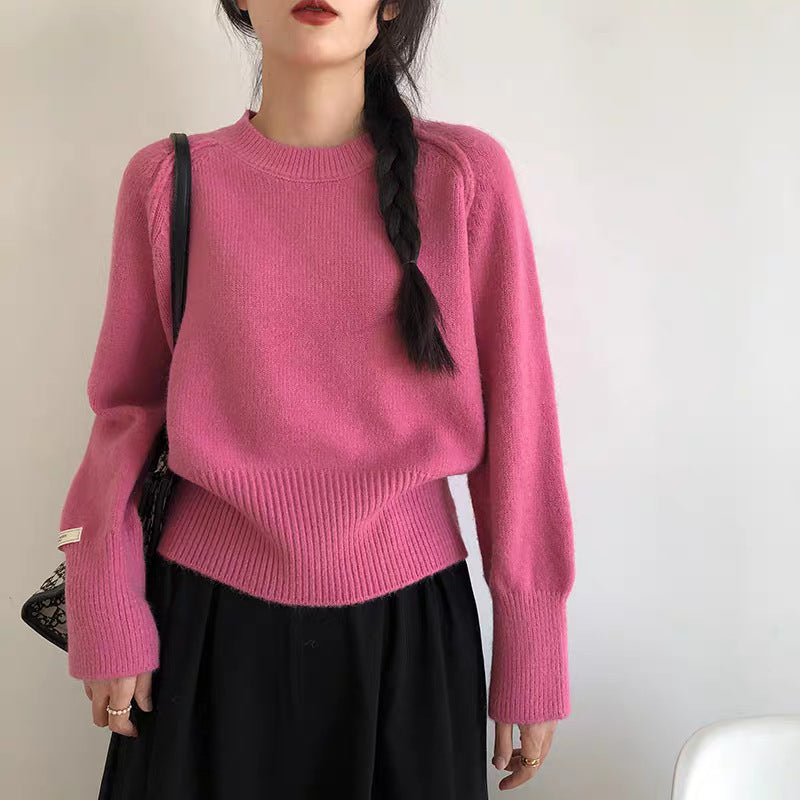 Efterår All-matching Lazy Style Pullover Striktrøje