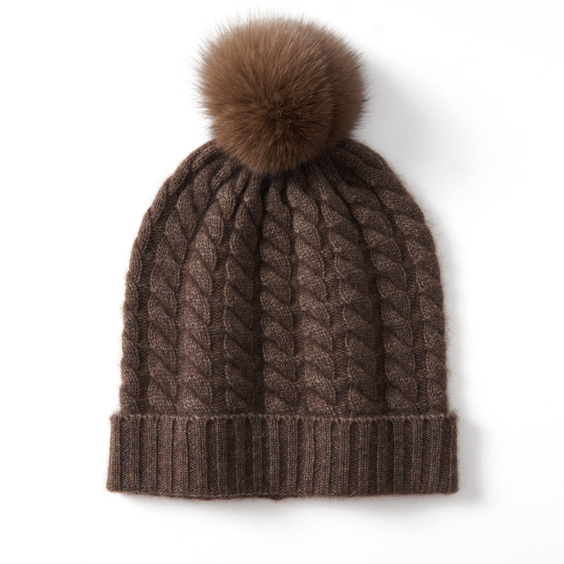 Autumn And Winter Super Soft Cashmere Women's Knitted Hat