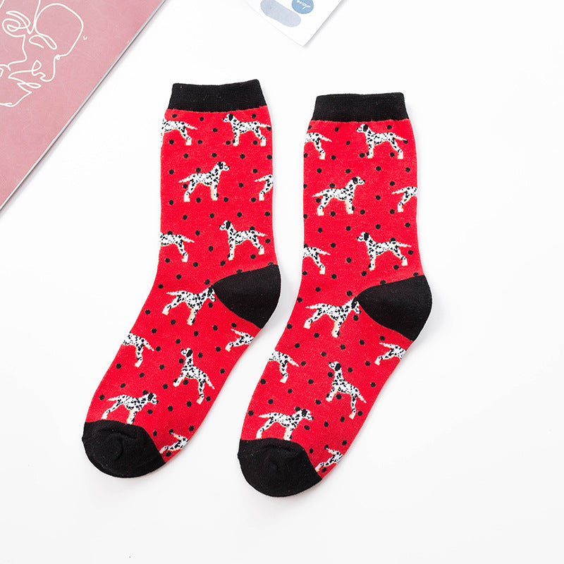 Women's Characteristic Animal Pattern Mid Tube Sports Stockings