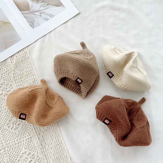 Children's Solid Color Cap Western Style All-matching