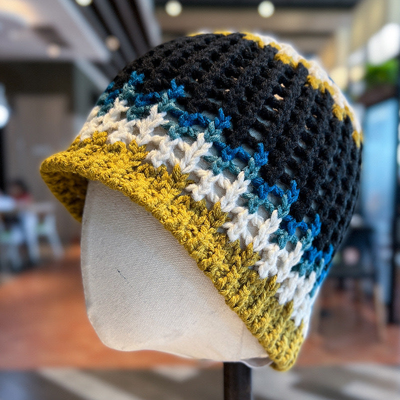 Women's Handmade Knitted Earflaps Woolen Cap