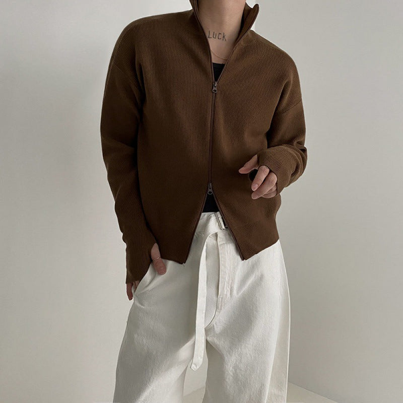 Loose Trend Stand Collar Lazy Mock Neck Sweater