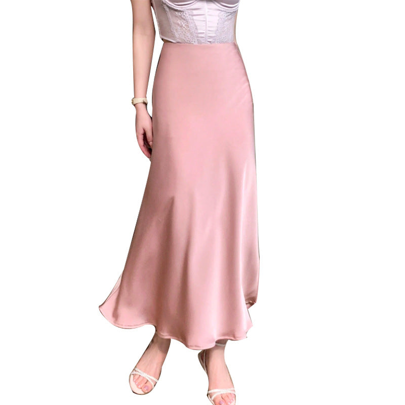 Efterår Vinter Elegant Satin Fishtail Blyantskørt