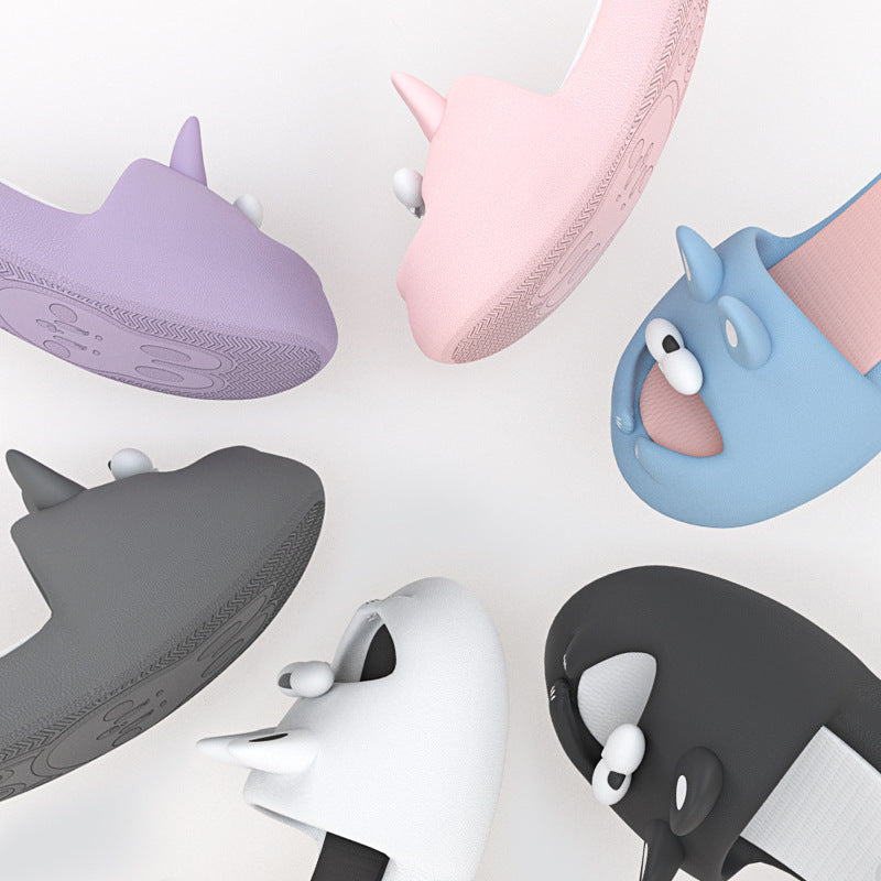 Cute Cartoon Moji Rabbit Soft Non-slip Thick Bottom Sandals