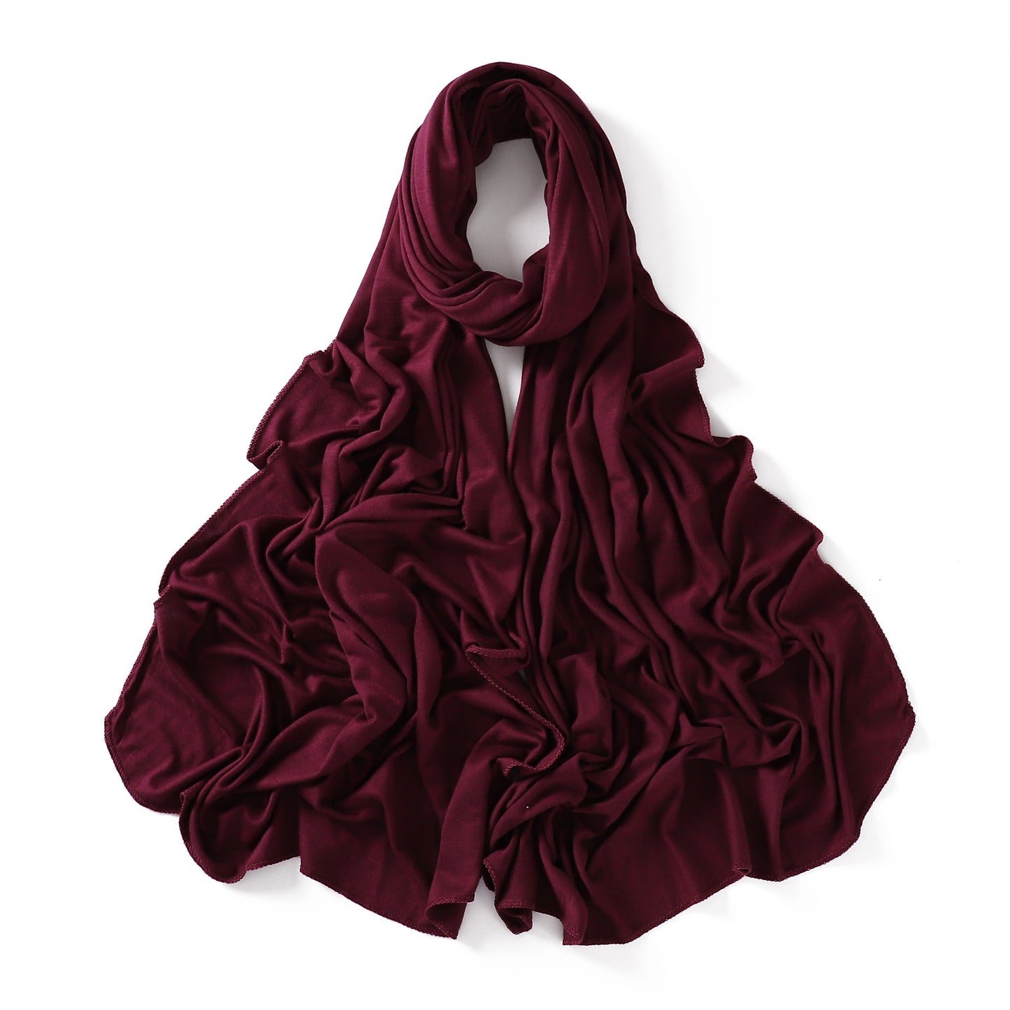 Colors Solid Color Modal Scarf Small Size Monochrome Jersey Veil Mercerized Cotton Scarf