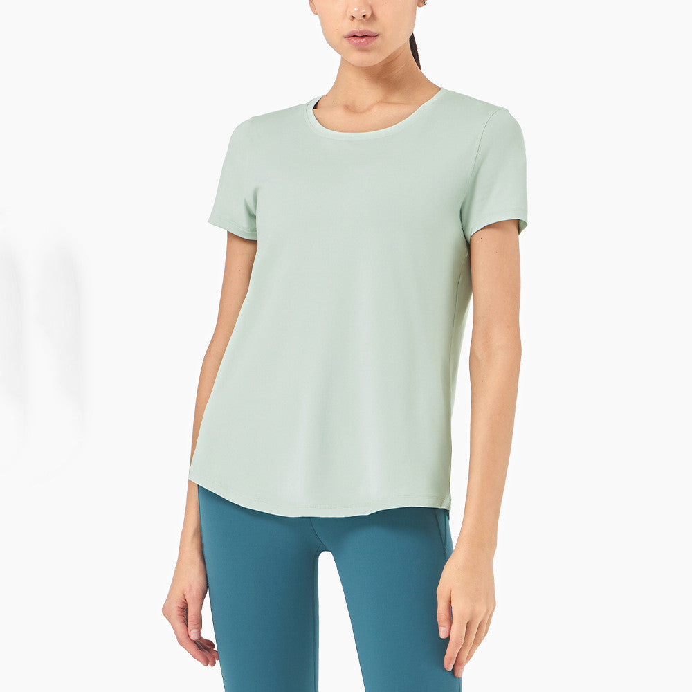 Women's High Elastic Casual Sports Top Short Sleeve T-shirt