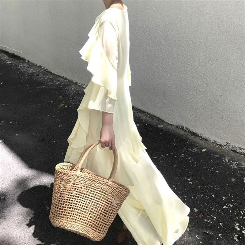Fashion Simple Casual Hollow Straw Bag