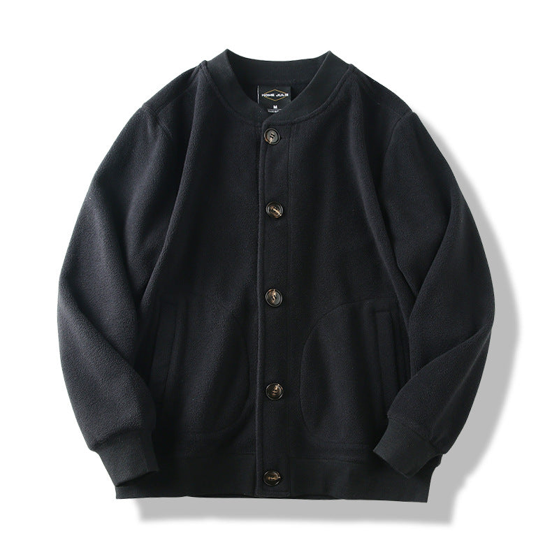 Double Sided Polar Fleece Solid Color Long Sleeve