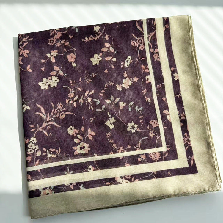 Classic Small Flower Digital Printing Scarf