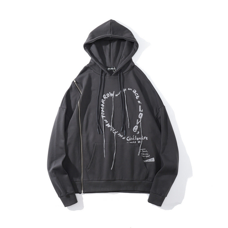 Fashionable Heart 3D Print Detachable Sleeve Jacket