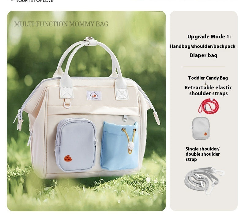 Multifunctional Shoulders And One Shoulder Portable Large Capacity Mother And Baby Go Out Baby Bag