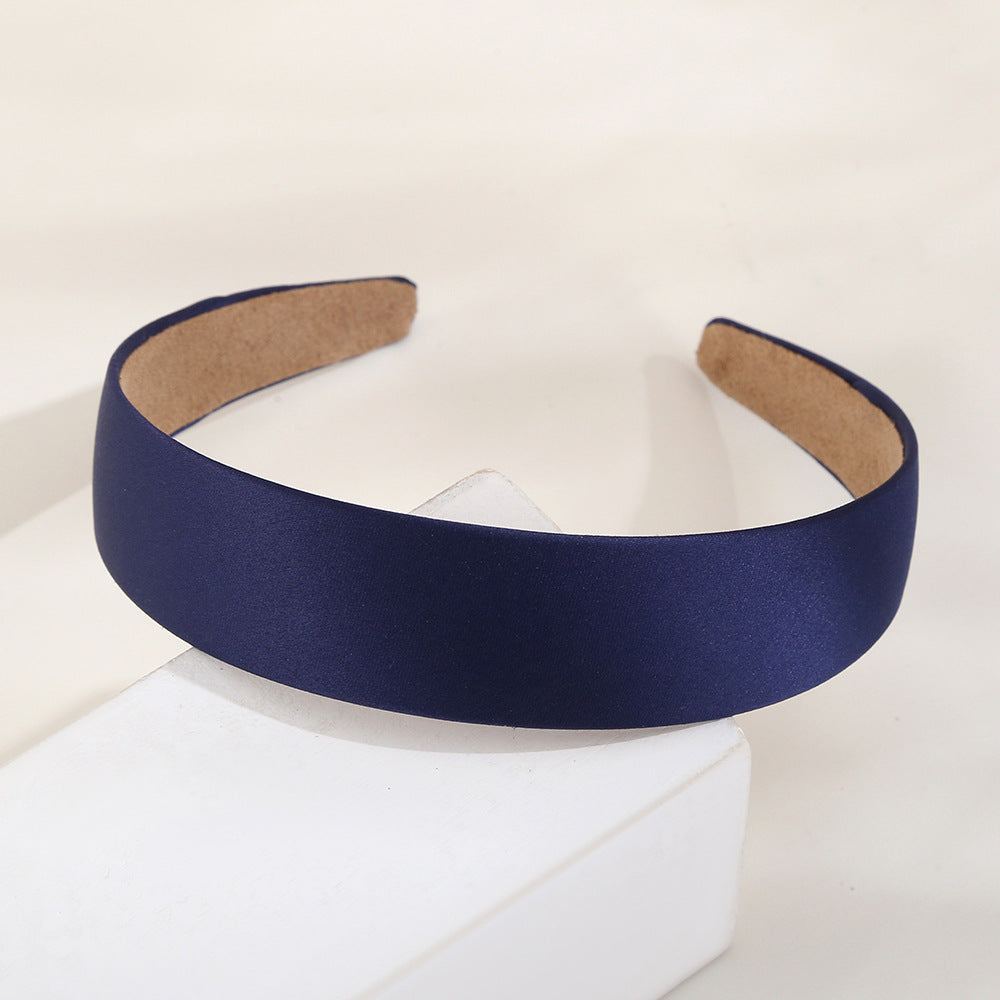 Color Elegant Headband Solid Color Baidu Headband Wide Fabric High Skull Top Headband