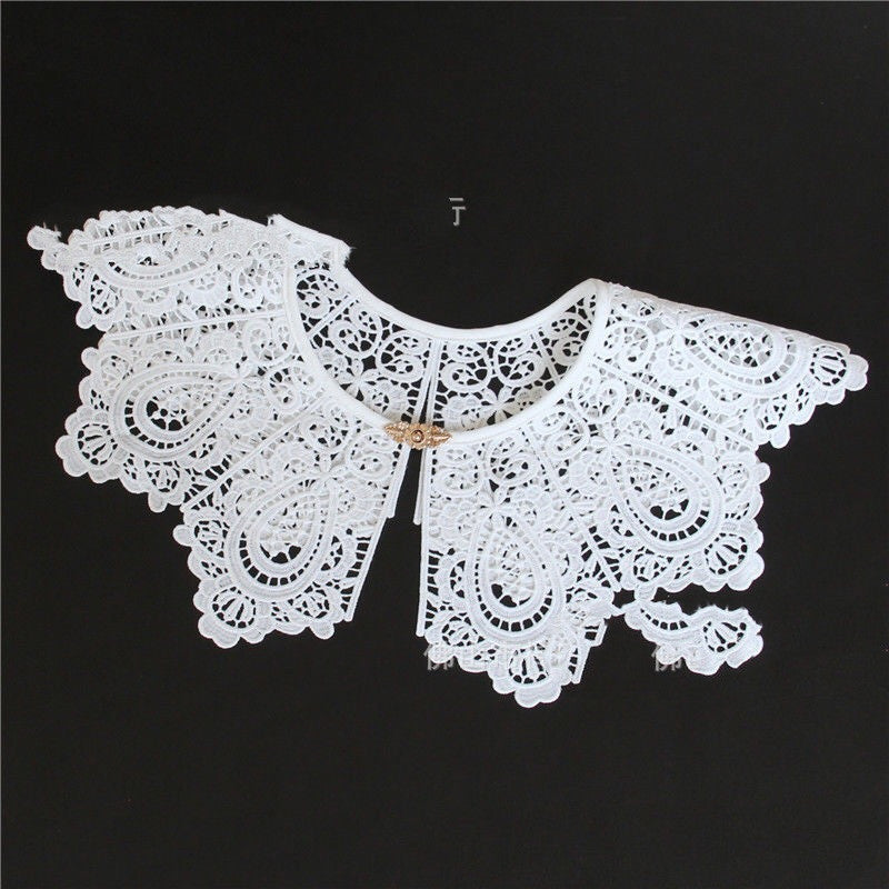 Embroidered Organza Lace Collar Flower Women's Shawl