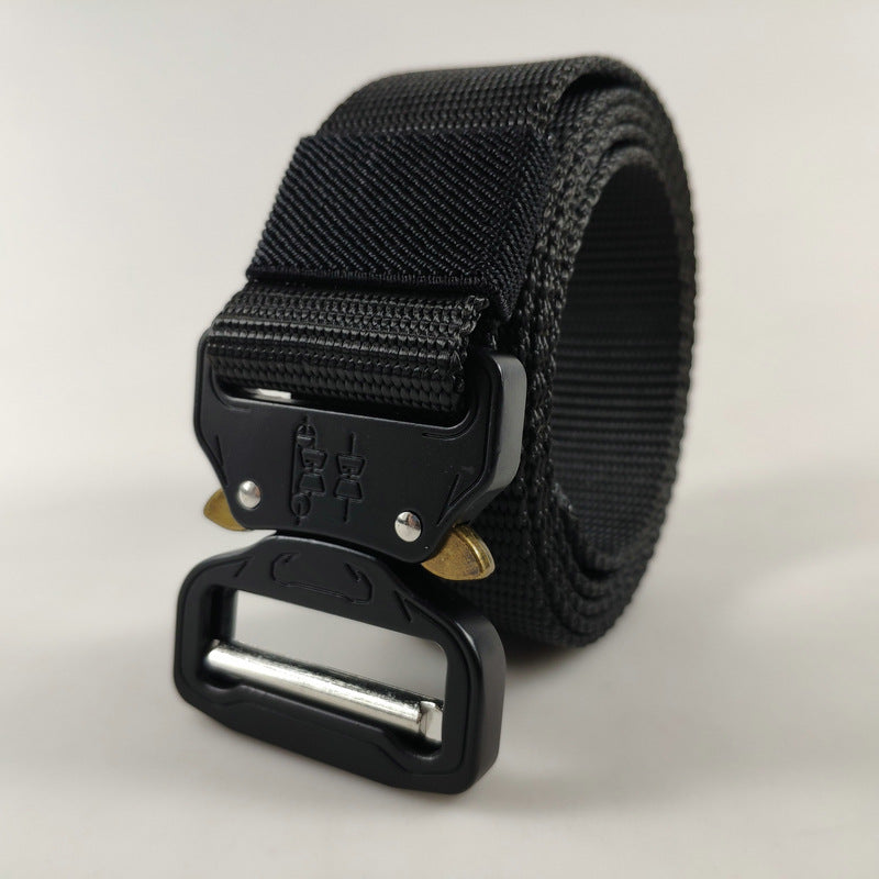 Cobra Buckle Outdoor Tactics Belt Men's Nylon Sports Quick Release Training Canvas Belt