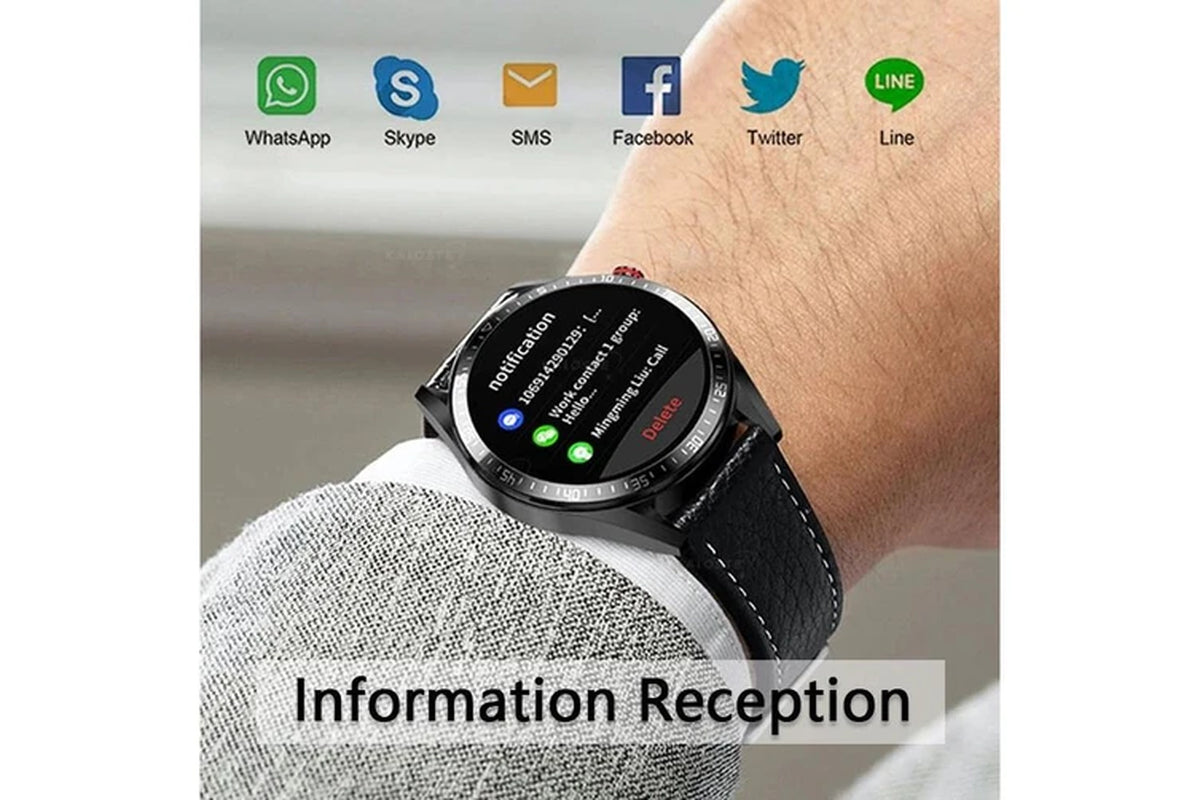 2024 New 454*454 Screen Smart Watch Men Always Display the Time Bluetooth Call 8G Local Music Link TWS Smartwatch for Huawei IOS - Silicagel Dark Grey