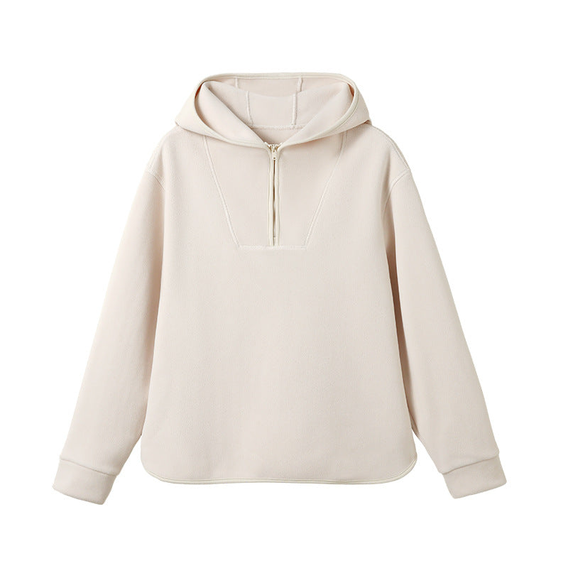 Hooded Loose Thickened Outer Wear Casual Top