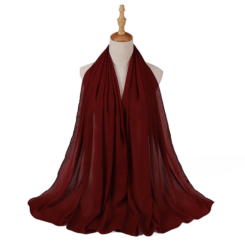 Malaysia Shiny Toe Cap Solid Color Scarf