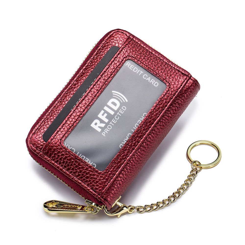 Organ Zipper, Leather Bank Card Case, Key Case
