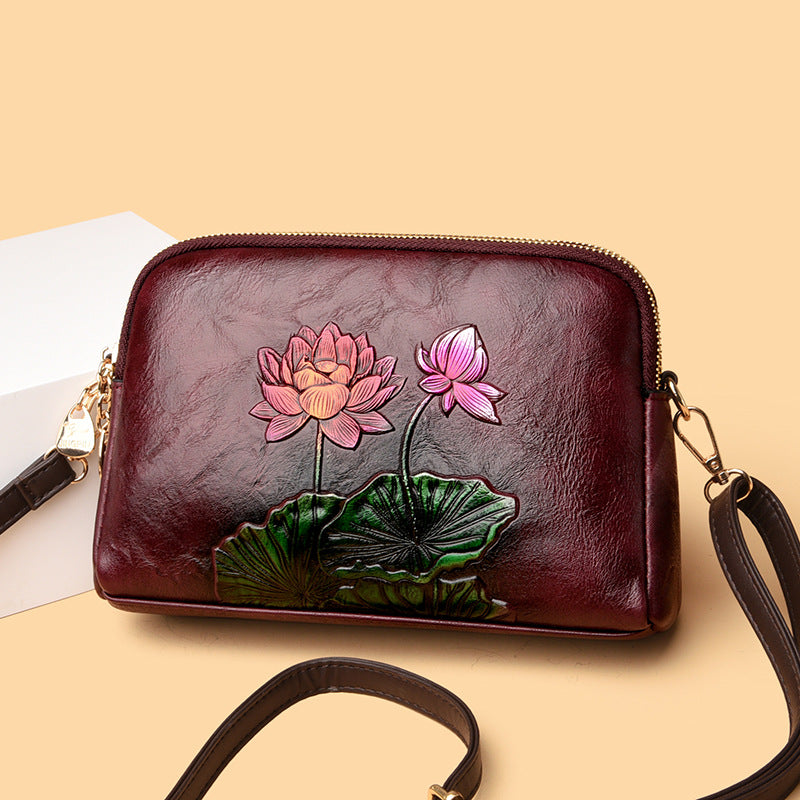 Ethnic-style Vintage Embossed And Carved Single-shoulder Bag