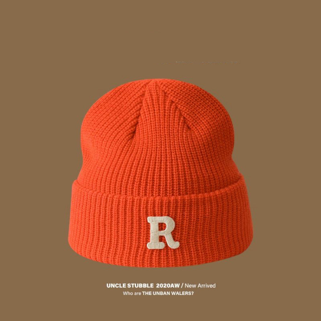 Winter Women's Good-looking Round Face Korean Knitted Woolen Cap