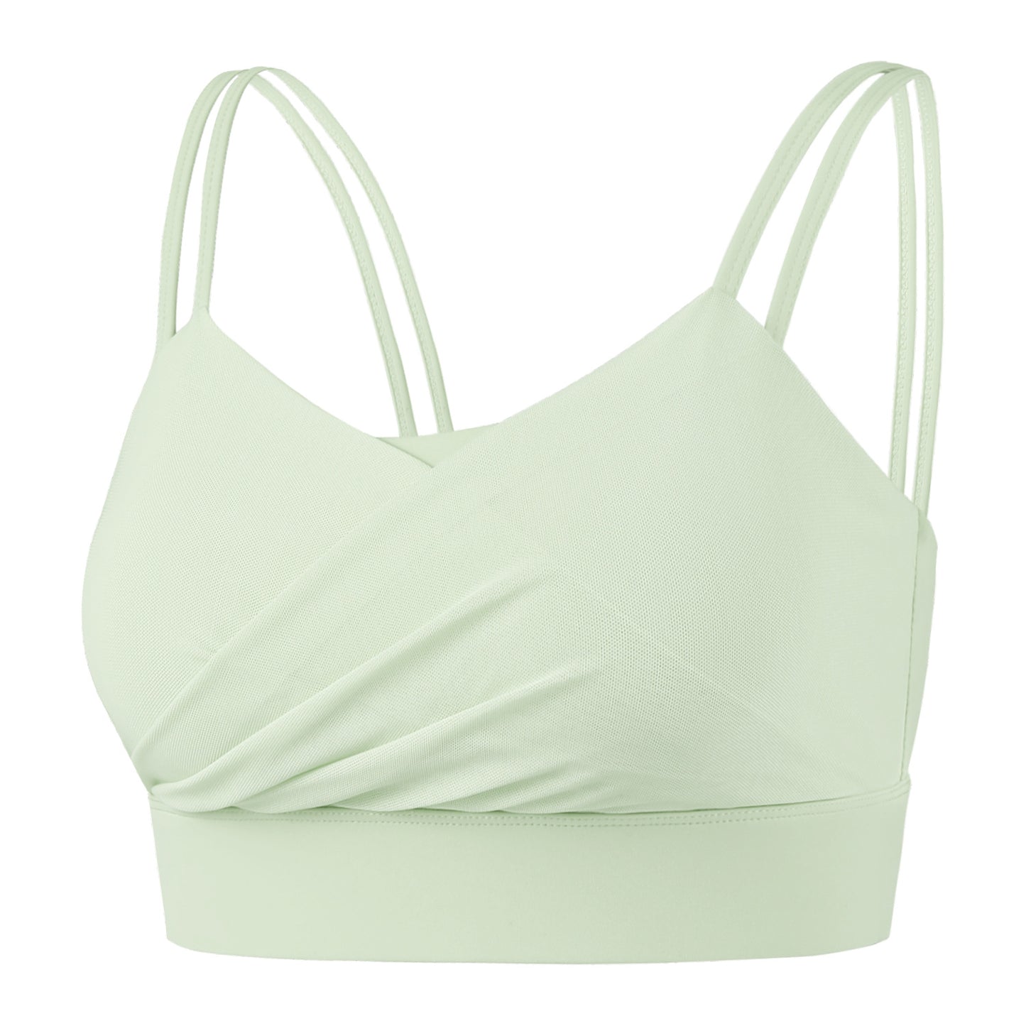 New Mesh Pleated Sports Bra With Large Backless Fitness Top