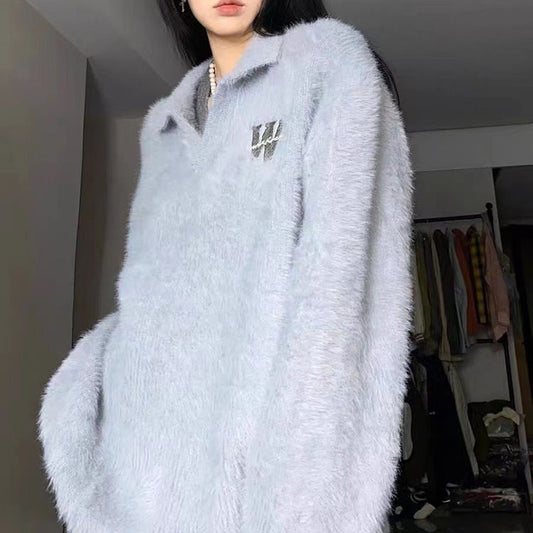 Gentle And Soft Waxy Advanced Knitted Sweater