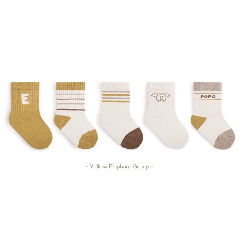 Children's Preppy Style Striped Cotton Socks