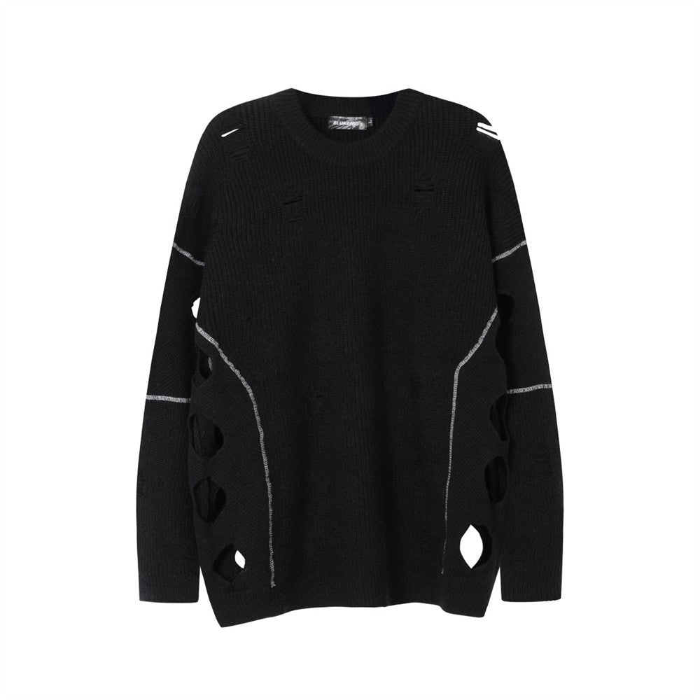 Spring And Autumn Loose-fitting Casual Round-neck Knitted Sweater