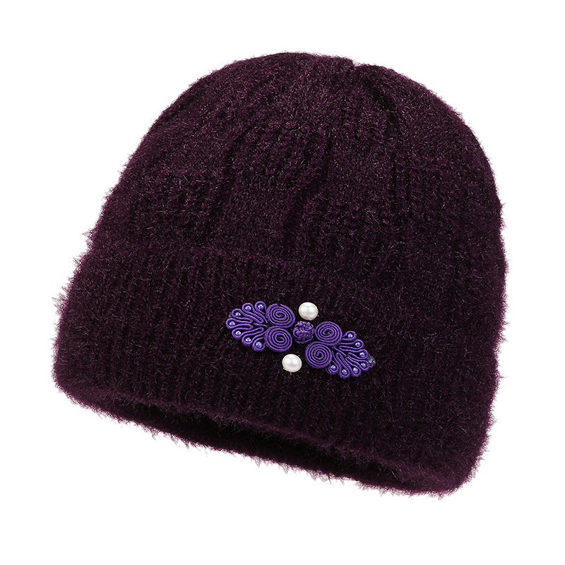 New Fleece Lined Padded Warm Keeping Woolen Cap