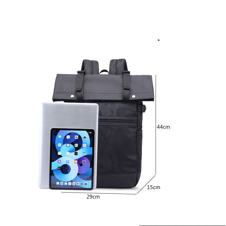 Men's New Double Shoulder Computer Bag Street Trend