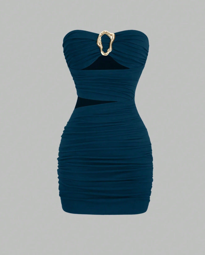 Sexy Stylish Sheer Form-fitting Tube Dress