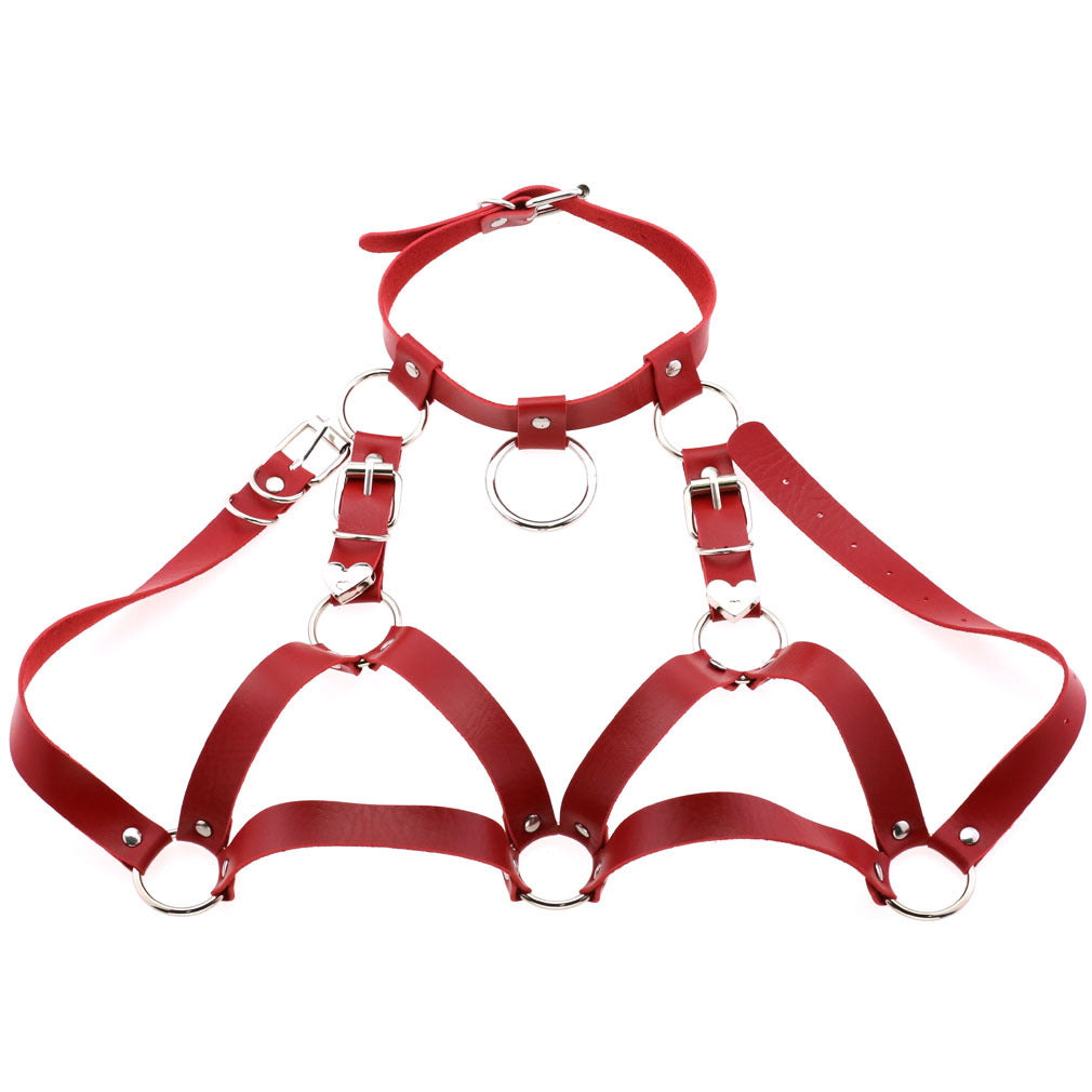 Trendy Punk Harajuku Performance Leather Collar Straps
