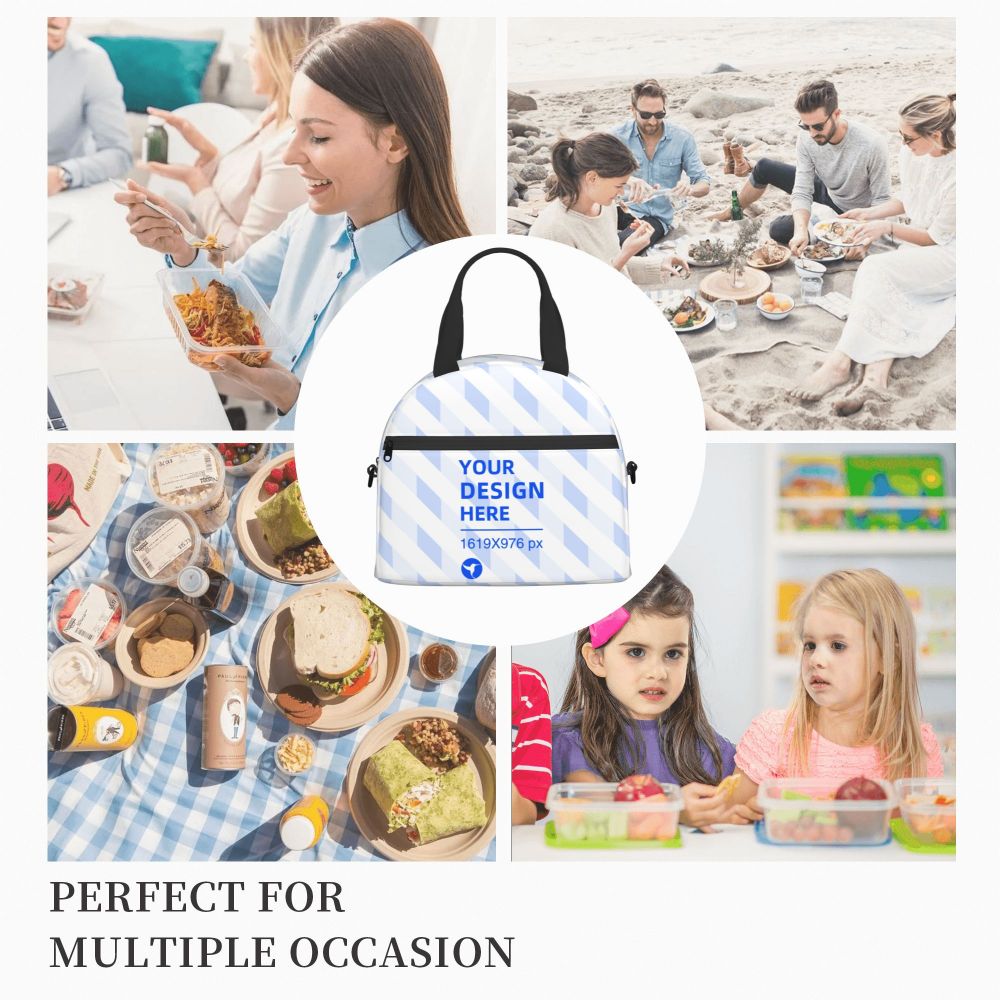 Black Handy Crossbody Insulated Lunch Bag