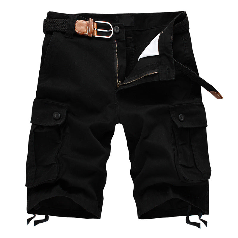 Summer Sports Shorts Men's Five-point Pants Tide Brand Tooling Multi-pocket Loose Large Size Leisure