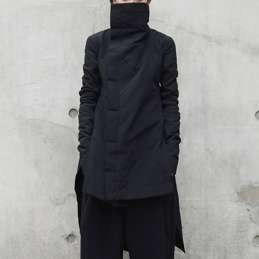 Irregular Coat Women's Turtleneck Thin Cotton-padded Mid-length Niche Top