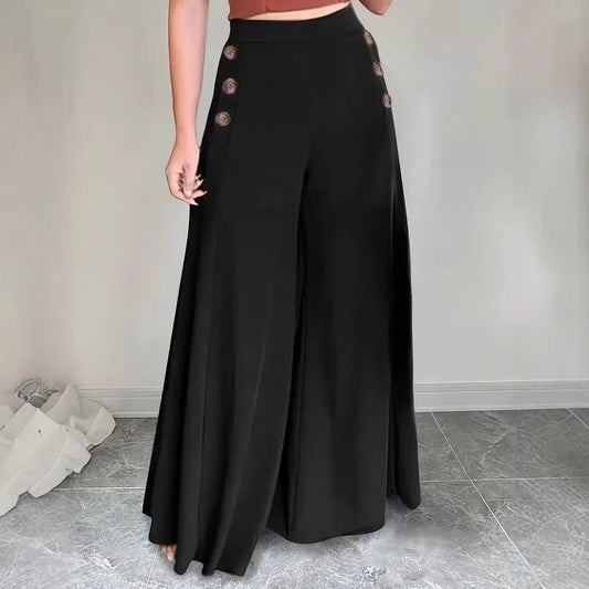 Casual, Versatile, Sophisticated, Work-appropriate Long Pants With A Flowing Drape