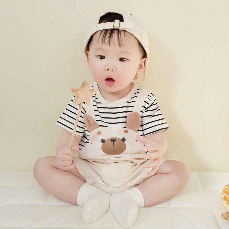 Kortærmet Baby Jumpsuit til Sommer