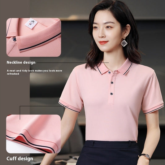 Beautician Short-sleeved Work Clothes Polo Shirt