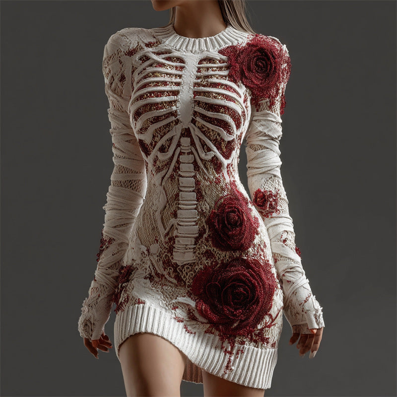 Women's Fashion 3D Digital Printing Hip Skirt