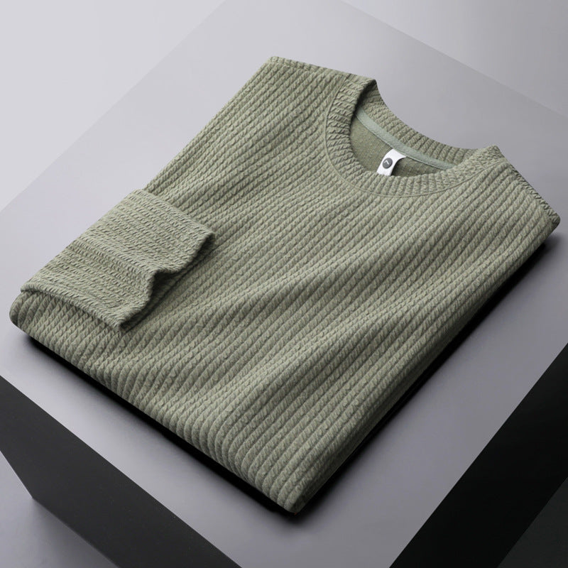 Men's Solid Color Bottoming Shirt Thickened Sweater